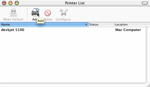 Mac OS Printer List